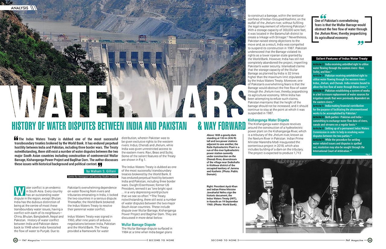 Water war History of Water Disputes between India and Pakistan & & Way Forward