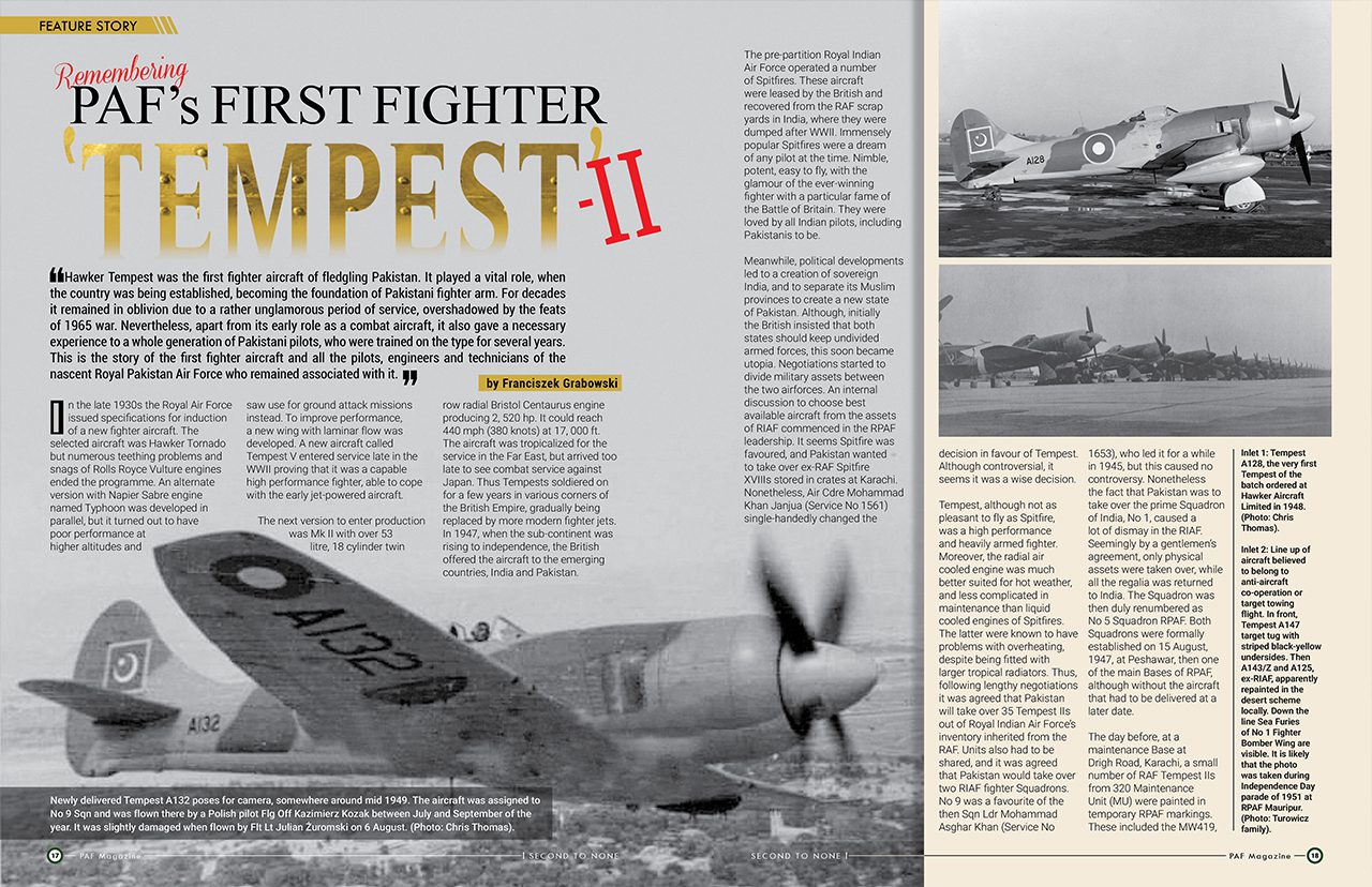 Remembering PAF’s First Fighter Tempest-II